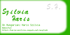 szilvia haris business card